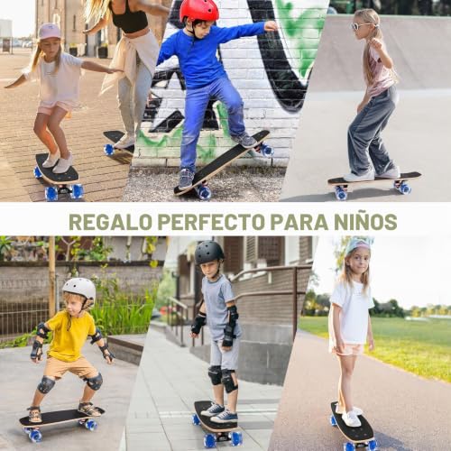 Miniatura 6 de Skateboards Con Coloridas Ruedas Intermitentes Para Principiantes, Niños, Adolescentes, 31 X 8 Pulgadas X-Lighting-De