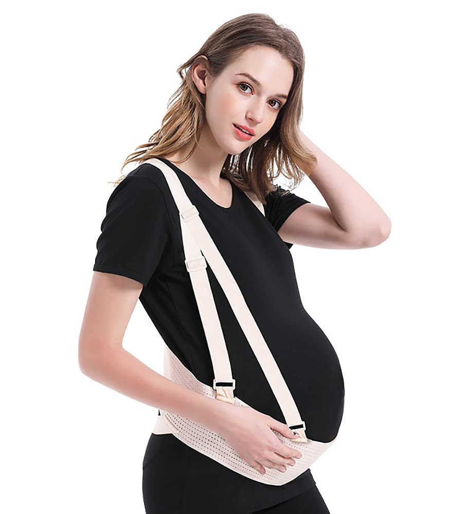 Cintura di Sostegno, Bendaggio Atletico Prenatale per Gravidanza con Doppia Fascia per Spalle Cintura per Addome Maternità per Culla Prenatale per Bambini,M (codice Personalizzato)