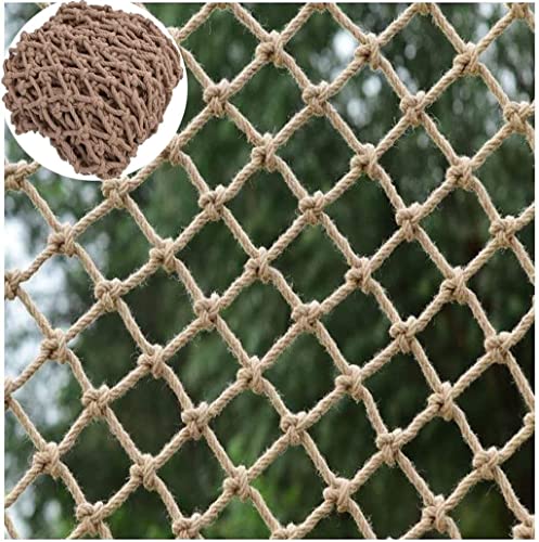 KACQIHTU Hemp Rope Net Kids Climbing Safety Net Child Safety Rope Netting Balcony Stairs Fence Garden Playground Protection Net Indoor &amp; Outdoor Decor Rope Net