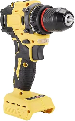 Taladro sin escobillas compatible con batería Dewalt de 20 V (sin batería), inalámbrico de 2 velocidades (0-450/1800 RPM), par de torsión 25+1,