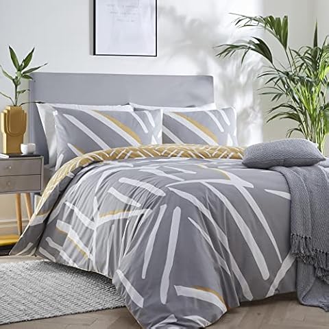 Drift Forward - Stryke - 52% Recycled Polyester 48% BCI Cotton Duvet Cover Set - Double Bed Size in Grey Cover