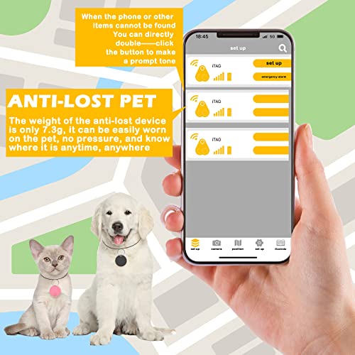 10 Pcs Gps Tracker For Dogs Kids Smart Waterproof Key Finder Tracker Portable Pet Gps Locator Gps Wallet Tracker App Control Pet Gps Tracker For Pets Wallet Car Kids Luggage, 5 Colors #TOP5