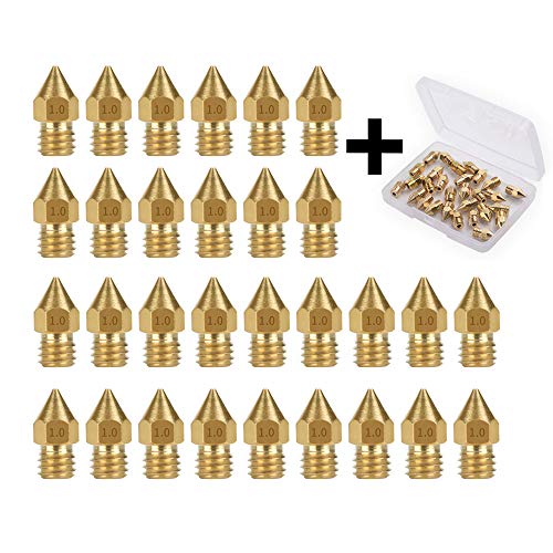 Buses d'extrudeuse MK8 1mm pour imprimante 3D Ender 3 et Creality CR10 - Lot de 30 pièces