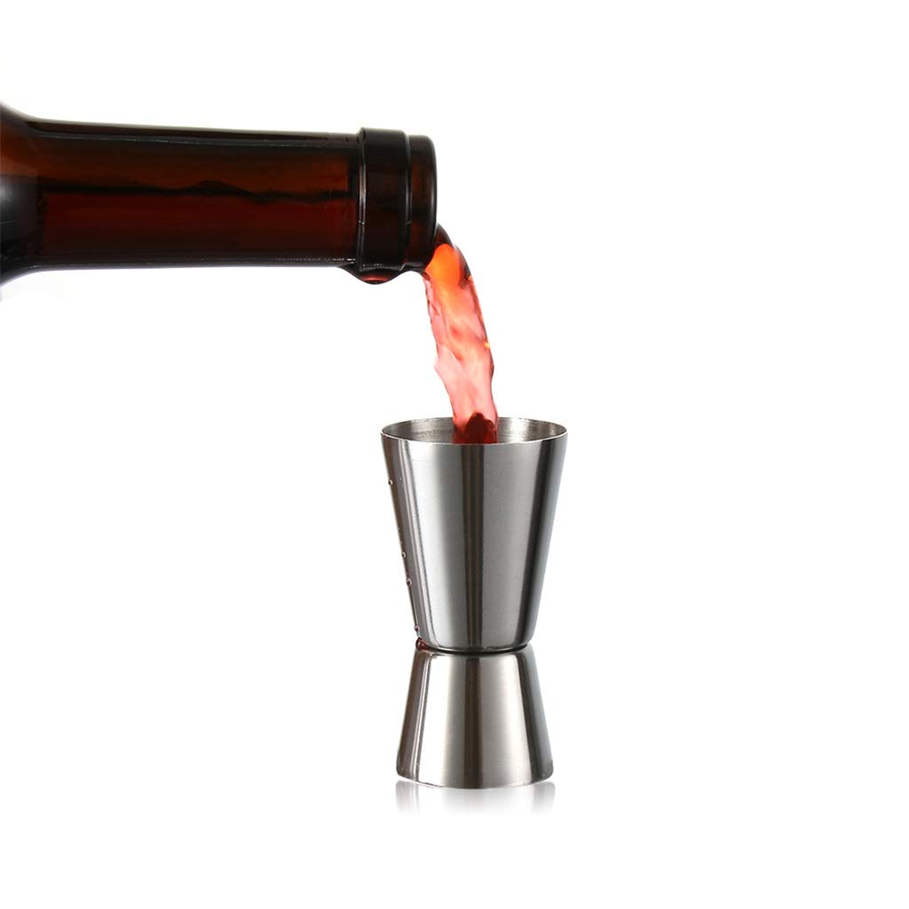 Shaker à Cocktail en Acier Inoxydable 15/30 ML ou 25/50 ML, Tasse à mesurer, doseur de Boisson, Gadget de Cuisine (25 et 50 ML) (Une Couleur 15 et 30 ML)