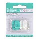 kit herramientas scrapbooking DESCRIPCIÓN: Kit de Cuchilla + Plegadera de recambio en color turquesa y blanco para la Mini Cizalla o Guillotina de Mi Tienda de Arte especial para scrapbooking y manualidades. Son también compatibles con la Mini Cizalla de We R Memory Keepers y con el kit de herramientas grande We R.