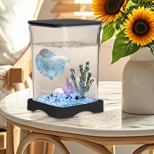 Kit aquarium betta avec lampe LED pour méduses et crevettes
