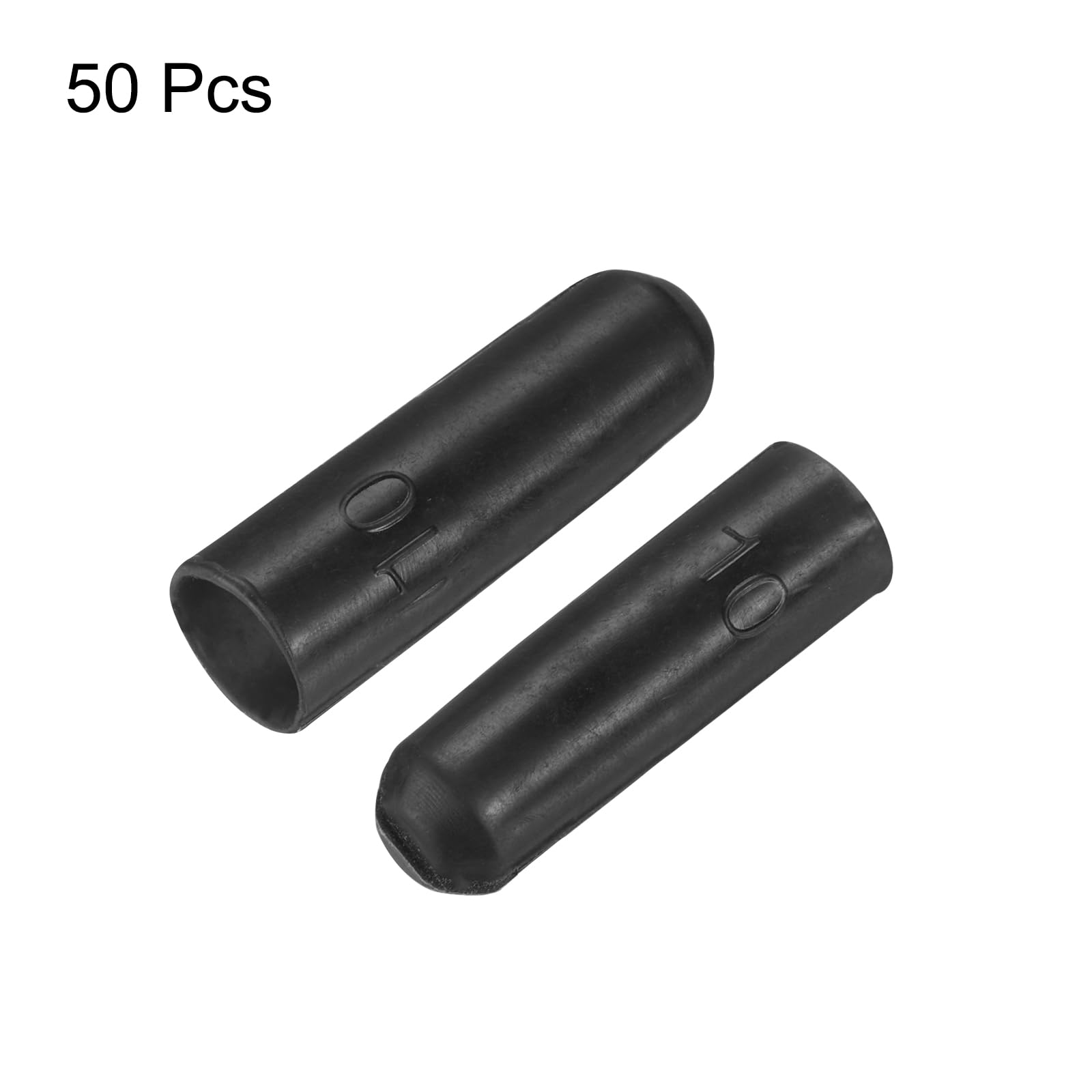 QUARKZMAN 50 szt. Zacisk termokurczliwy 10 mm ID x 35 mm L stosunek 3:1 zaślepki rurki termokurczliwe do kabli elektrycznych, wodoodporne, powlekane uszczelnione do kabli metalowych, czarny