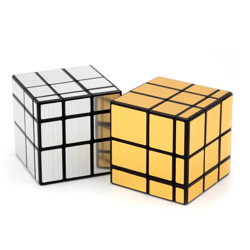 Logica Juegos   Cubo Mágico 3x3 Cubo Espejo  Rompecabezas lógico   Cubo Modificado   Speedcubing   Versión Dorado/Plateado   Juegos de Inteligencia
