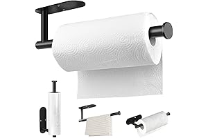 MGahyi Self-Adhesive Paper Towel Holder with Towel Bar for Bathrooms