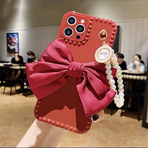 Coque iPhone Pearl Bow avec bracelet perles élégant pour protéger votre smartphone au quotidien