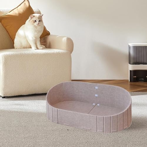 Lit de chiot anti-griffes en feutre durable avec tapis confortable
