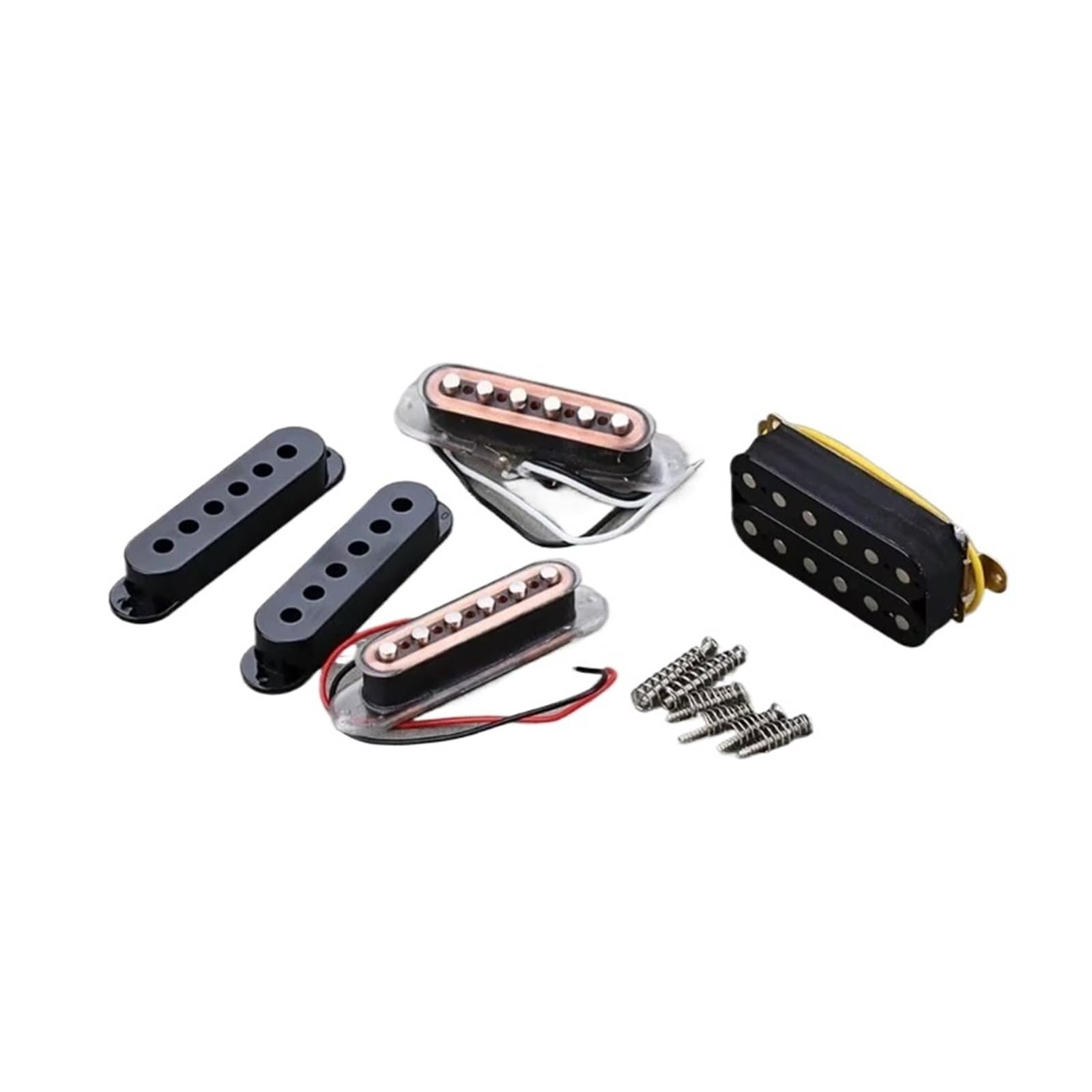 Juego de pastillas de guitarra SSH, bobina única y pastillas Humbucker, juego de pastillas de cerámica negra for piezas y accesorios de guitarra eléctrica