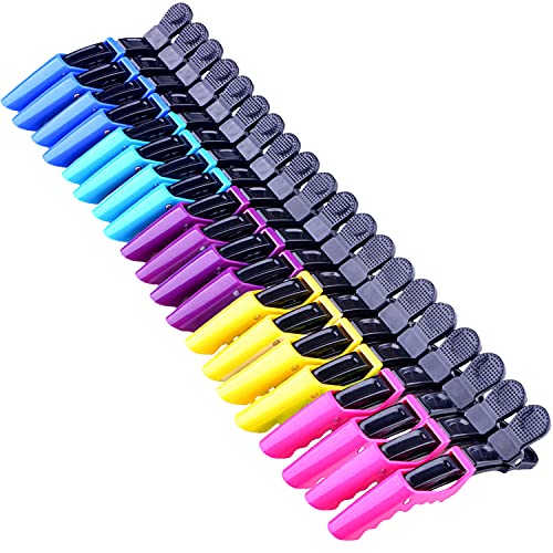 OBSCYON 20 Stück Haarspangen aus Kunststoff, rutschfest,Haarclips Friseur Clips für Frauen Professionelle Styling Haarklammern für Damen Cover