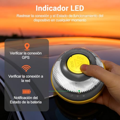 Miniatura 2 de Baliza V16 Homologada Dgt 3.0 Con Ventosa Funda Protectora Cable Usb Tipo C Batería , Con Geolocalización Aprobada V16 Homologada Dgt, Con Tarjeta Sim Incorporada Hasta 2038 -1pcs