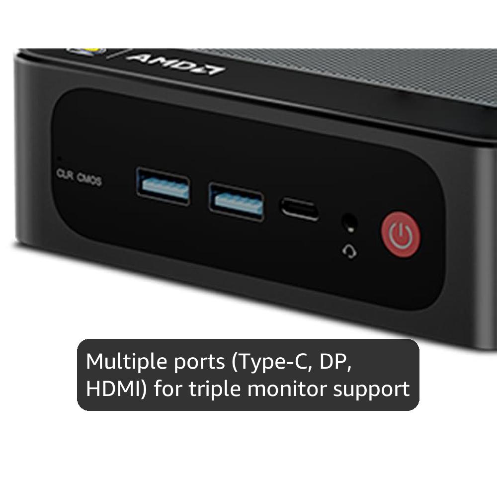 Beelink EQi12 Mini PC, Mini Desktop Computers with 12th Generation i7-12650H(Turbo 4.7Ghz, 10C/16T), 24G LPDDR5 5200MHz + 500GB M.2 2280 PCle4.0x4 SSD, WiFi 6, Dual 1000Mbps, Dual HDMI, BT 5.2