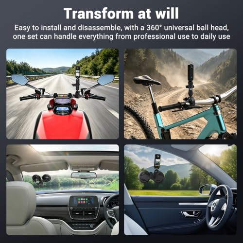 YDMADE Suction Cup Car Mount for Insta360 X5