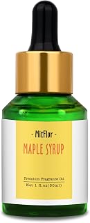 MitFlor Maple Syrup Fragrance Oil, 30ml Single Scented Essential Oil for Diffuser, Premium Fragrance Oil for Soap Candle Making, Sweet Fall Scent for Home Fragrance