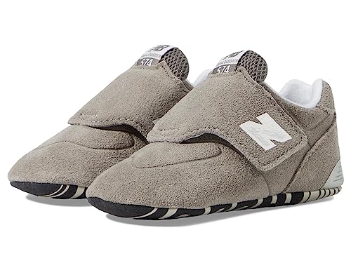 New Balance Baby Boys 574 V1 Hook and Loop Crib Sneaker, Shark Skin/Cement, 2 Wide Infant