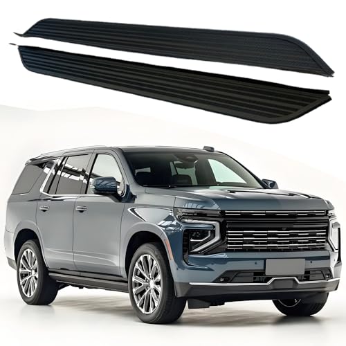 Estribos laterales para Chevy Tahoe 2021-2026 aluminio negro