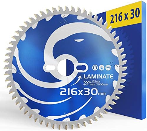 FALKENWALD ® Brzeszczot do piły tarczowej 190 x 30 mm do drewna, metalu i aluminium  brzeszczot 190 x 30 kompatybilny z ręczną pilarką tarczową firmy Bosch & Makita  brzeszczot do piły