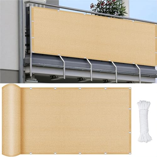 Voile d'ombrage rectangulaire jaune sable pour abriter votre terrasse
