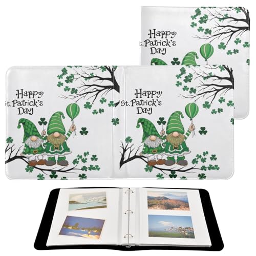 Álbum de Fotos Autoadhesivo DIY Scrapbook Shamrock Leaf Gnomes Día de San Patricio 3 Anillos Álbum de Fotos 40 Páginas 8x10 para Recuerdos miniatura 2