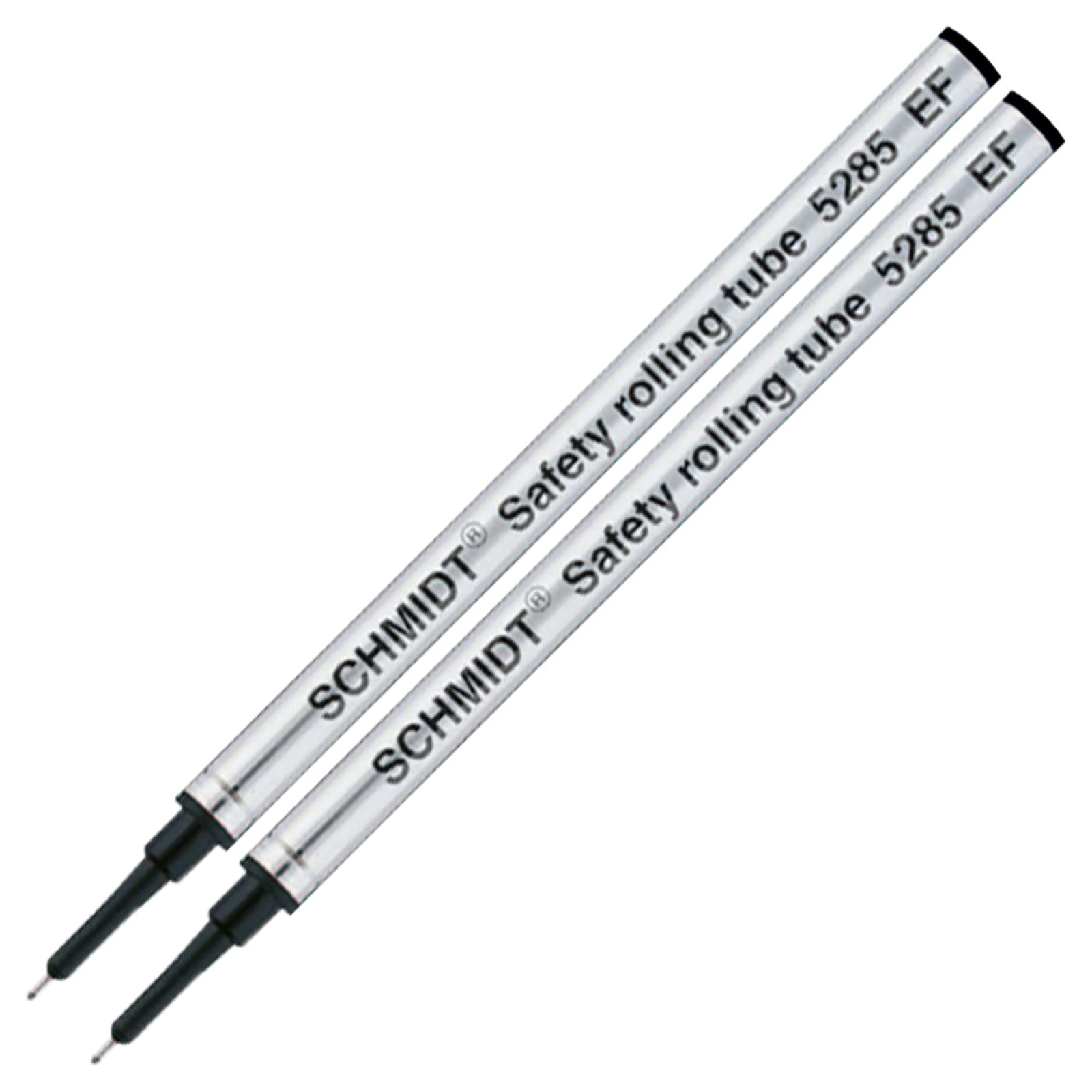 SCHMIDT2 Pack 5285 Extra Fine Rollerball Metal Refill - Black Ink