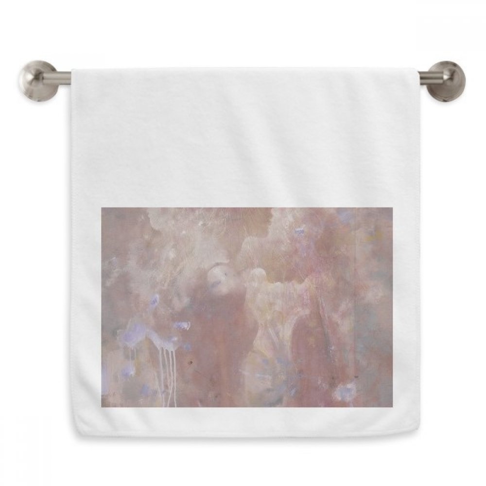 Serviette douce peinture à l'huile Chaconne Danse blanche 33x74 cm