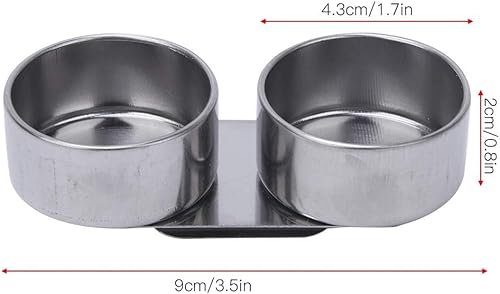 Miniatura 3 de HERCHR Paleta de tazón, tazones de doble gota, tazas de paleta de boca grande con tapas y clip, de acero inoxidable, doble gota, paleta, paleta de