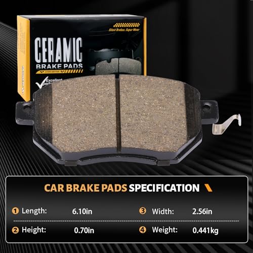 Image of D969 Front Ceramic Brake Pads Kit Fit For INFINITI FX35 2003-2005, For FX45 2003-2005, For Nissan Murano 2003-2007, For Murano 2009-2011, For Maxima 2004-2008, For Altima 2005-2006