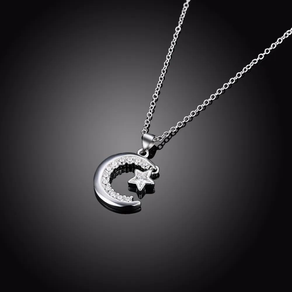 LLXYWJ collane e ciondoli con Stella di Luna per Donne in Argento Sterling-