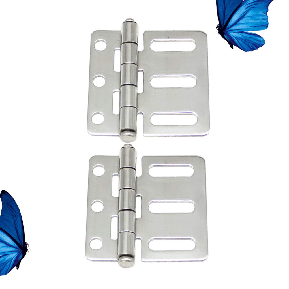Bisagras pequeñas, mini bisagras, 2 piezas de una bolsa Bisagra de acero inoxidable Puerta de gabinete eléctrica Bisagra de gabinete duradera (Tamaño: 6,6 * 6,5 cm) (Tamaño: 6,6 * 6,5 cm) (Tamaño: Tam