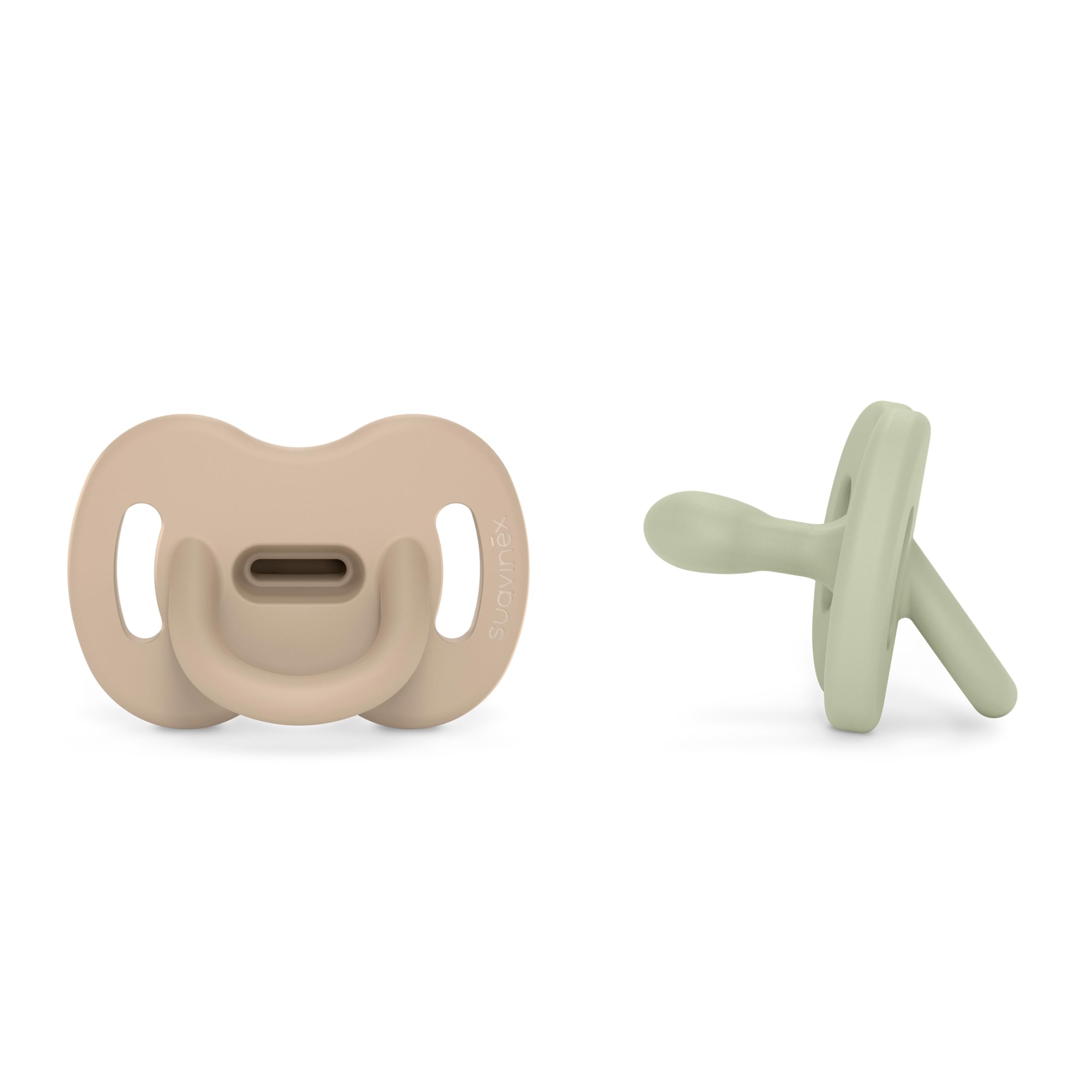 Suavinex, Pack 2 Chupetes Todo Silicona, Bebés 0/6 Meses y Recién Nacidos, Tetina Fisiológica Sx Pro, Blandito y Flexible, Ideal Dormir, Respeta el Desarrollo Bucodental, Colour Essence, Irish + Verde