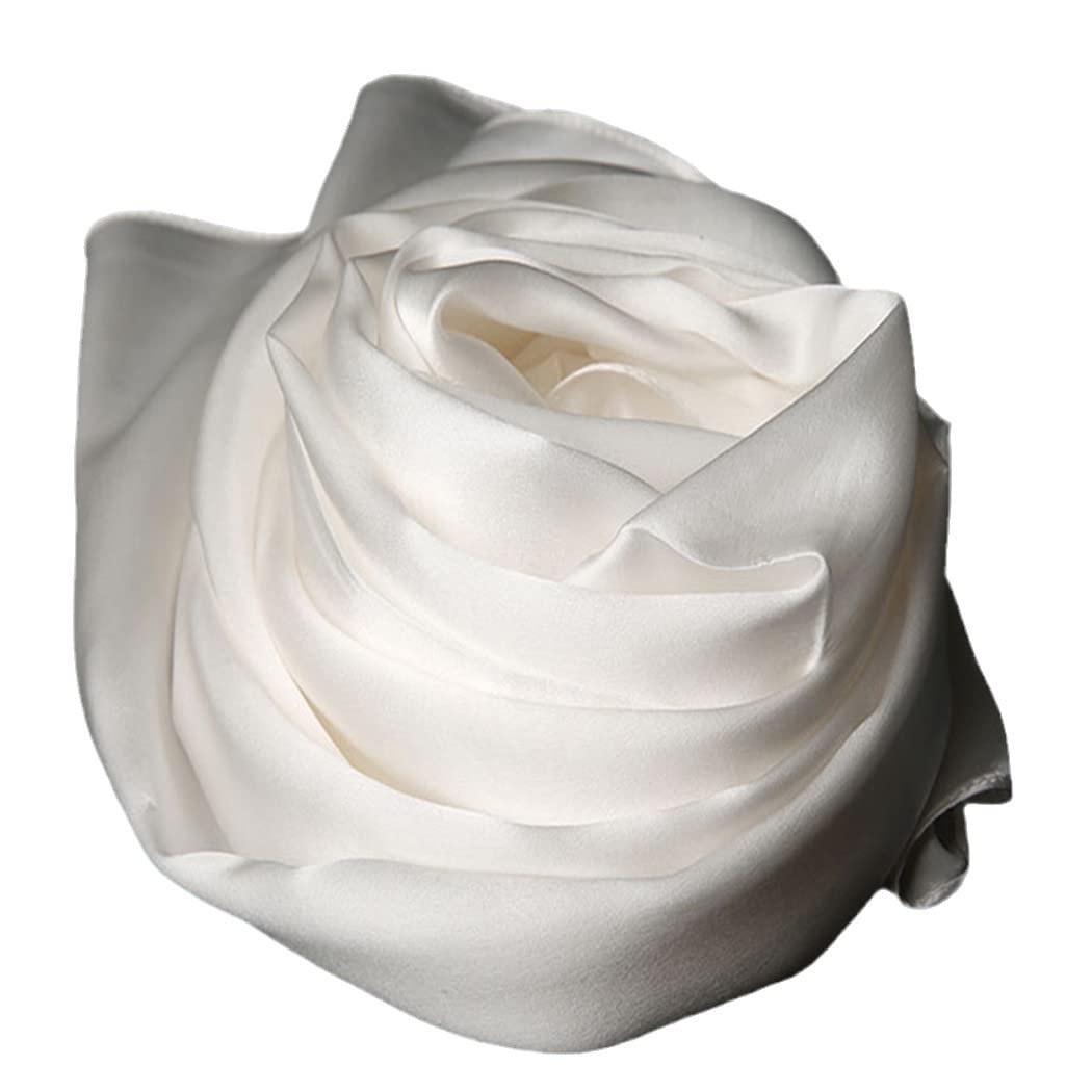Pañuelos de Seda Lisa de satén para Mujer, Hijab, pañuelo para la Cabeza, Velo, Chal (Talla única 9)