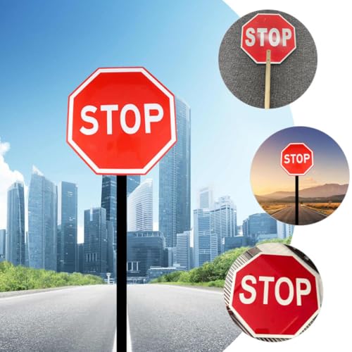 Señal de tráfico reflectante de aluminio rojo para seguridad vial 3