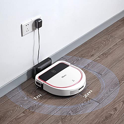 Dibea Aspirateur Robot Laveur de Sol Sucer Essuyer 2 in 1 3 Vitesses 110 Minutes 7.5 cm Plat Sols Durs Fonction du Son Charge Automatique Poil Animaux D500Pro - Image 8