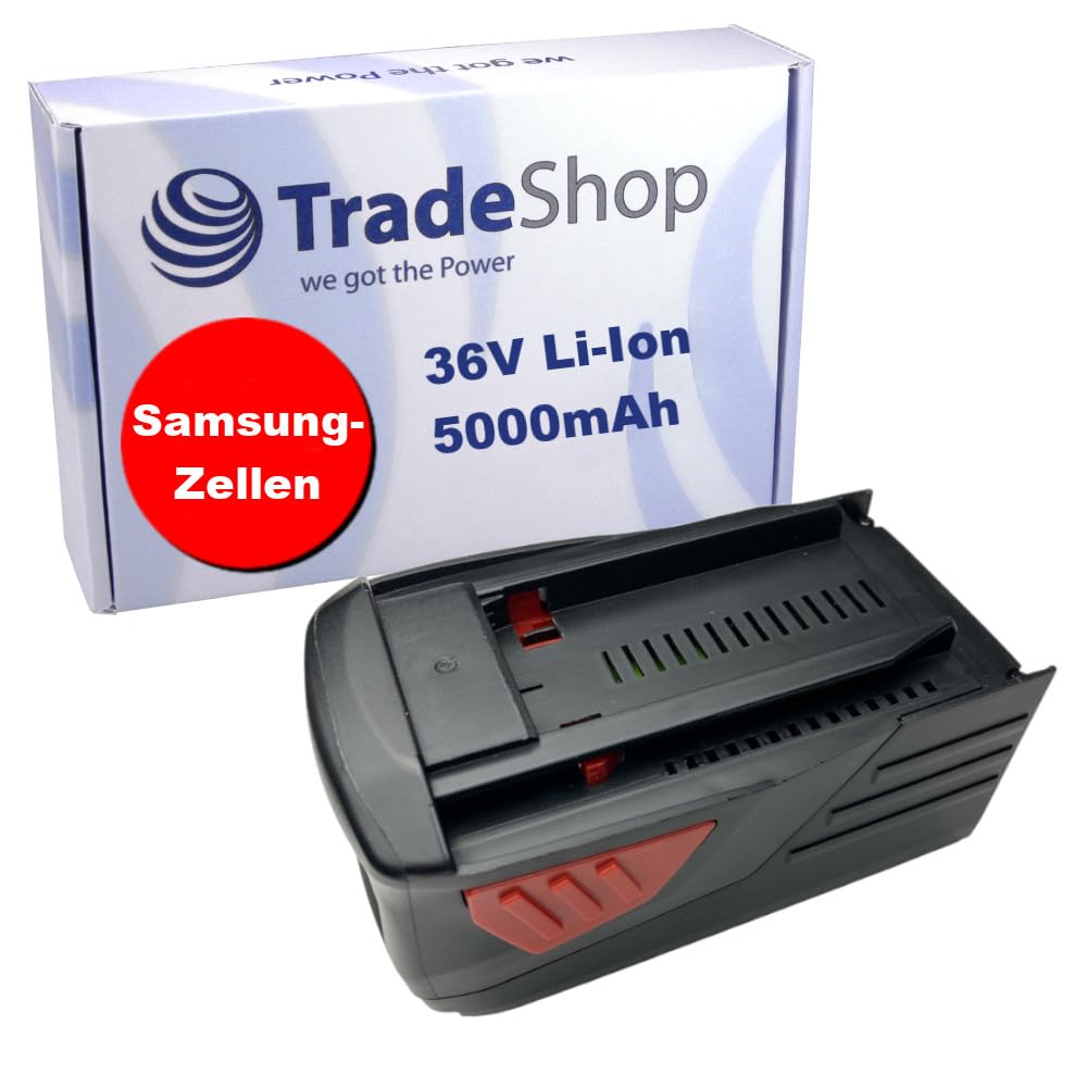Trade-Shop Batería compatible con herramientas eléctricas Hilti TE6-A36, TE6-ALi, CPC 36V, TE 6-A36 AVR, TE 500-A36 (5000 mAh, ion de litio, 36 V)