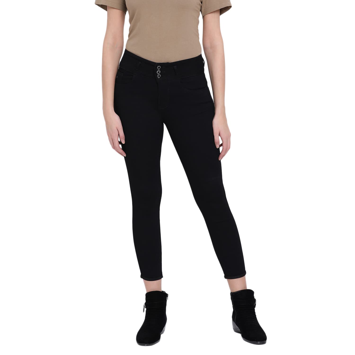 CODE 61 Highrise Black 3 Button Jeans