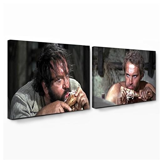 Bud Spencer - Halleluja Dinner/Vier Fäuste für EIN Halleluja - Leinwand (2 Leinwände je à 70x40cm)