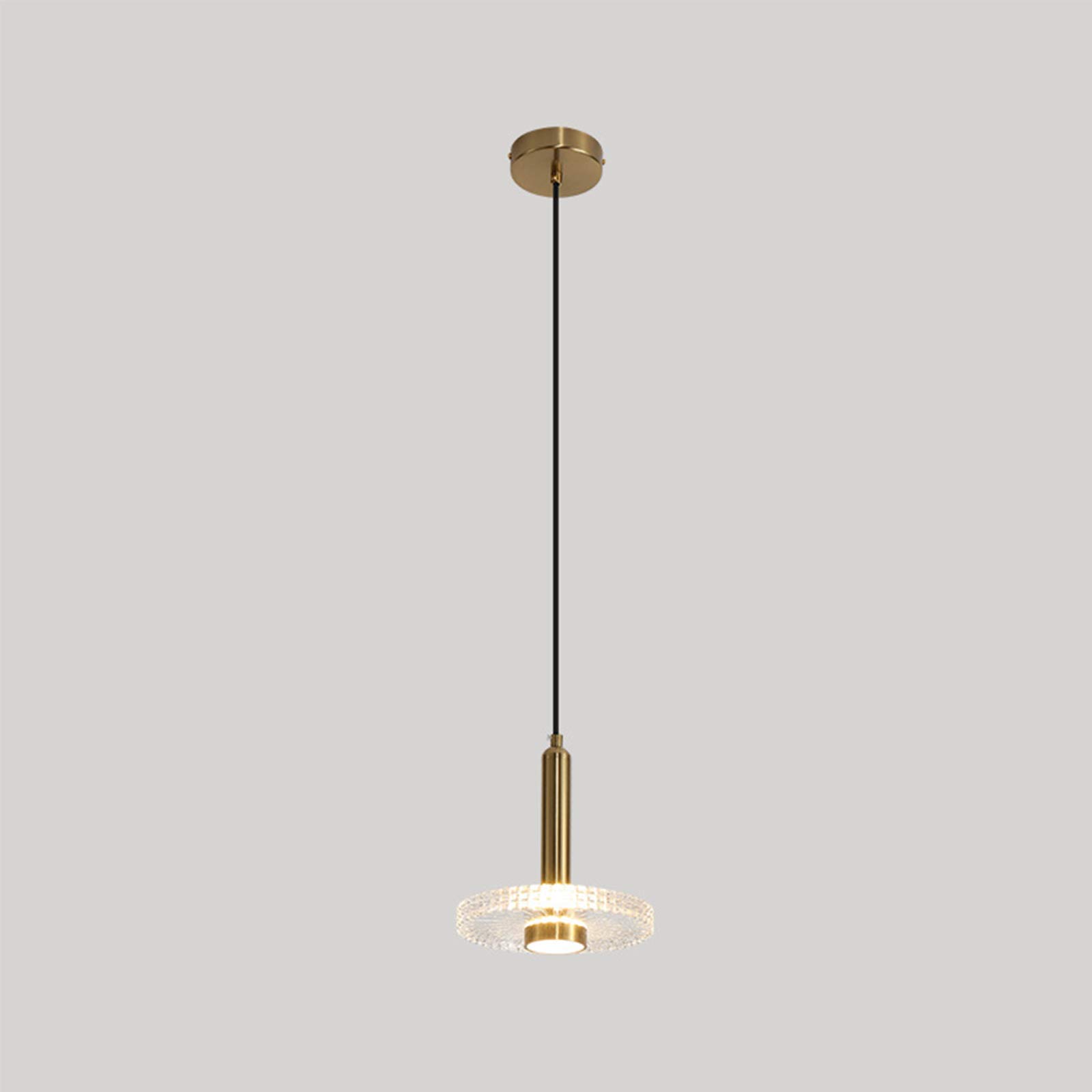 Lustre suspension doré en acrylique pour table de salle à manger - 8