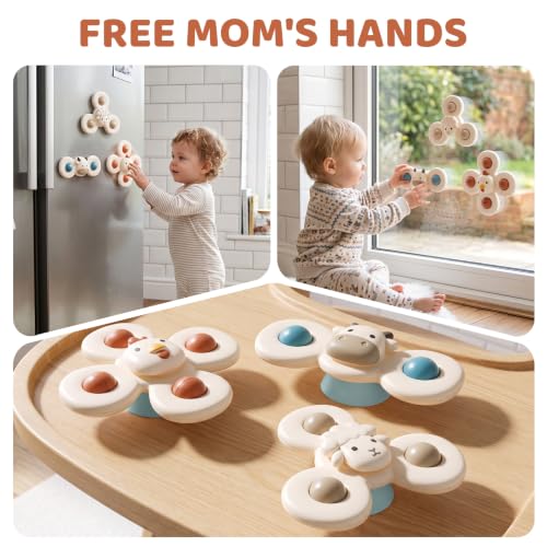 Image of ALASOU Suction Cup Spinner Airplane Travel Toys for 1 Year Old Boy Girl