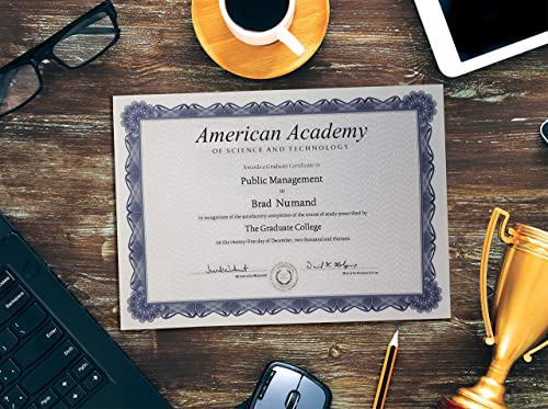 Better Office Products 64002 100 Sheet Diploma Certificate Paper, Blue Border, Letter Size Blank Paper, Specialty Award thumb #7