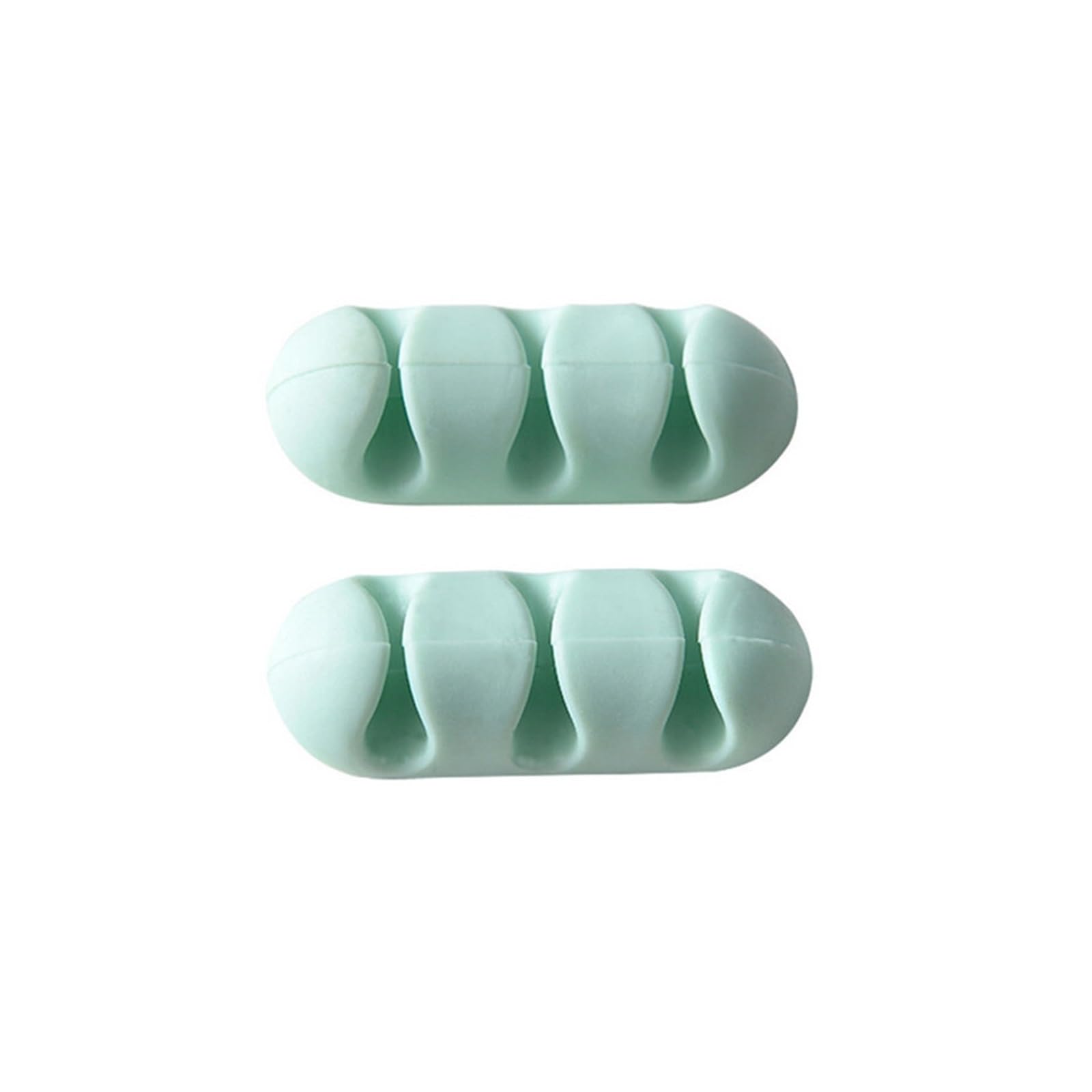 Phone Cord Holder for nightstand 18Pcs Cute Cable Fixed Storage Headphone Headset Wire Wrap Cord Winder Organizer Cable Collector Silica Dropshipping(Green)