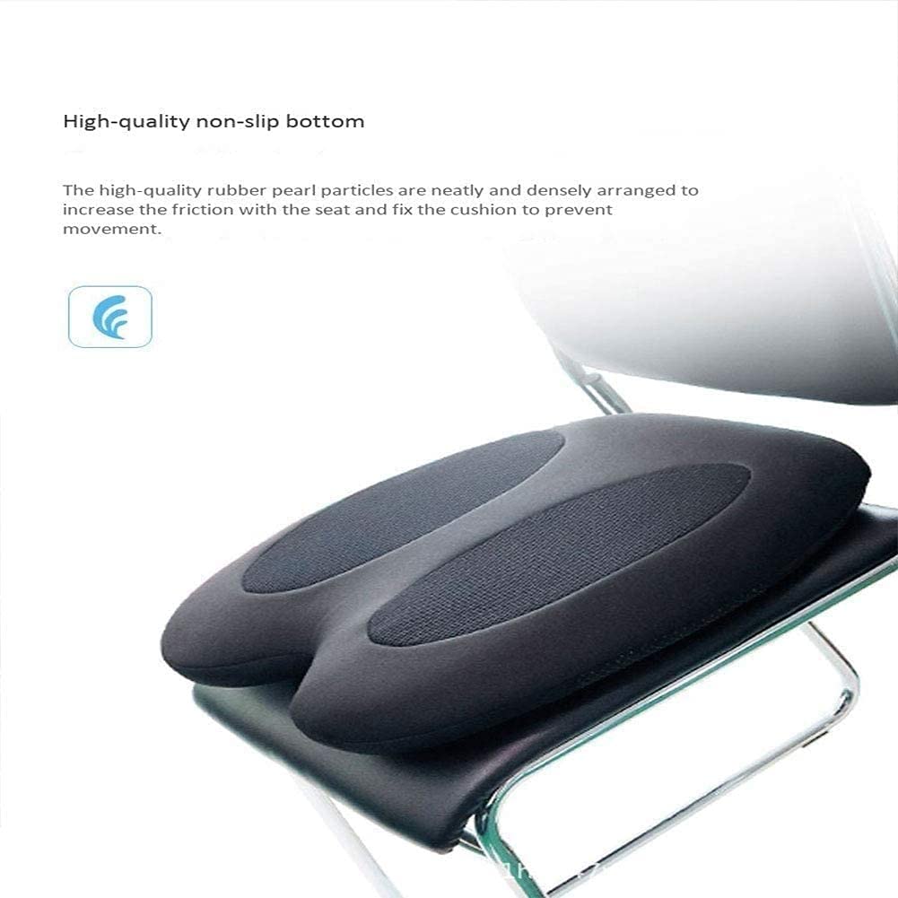 Cojín de Asiento Mejorado en Gel para Coccyx & Tailbone Dolor Relevy - Trabajo, Escritorio, automóvil, Juegos y Accesorios de Oficina en el hogar, Silla ciática cojín, Negro