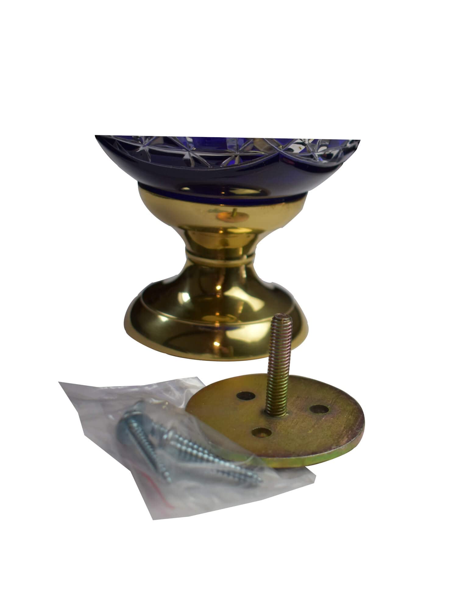 Bola de rampa de cristal azul Mousson