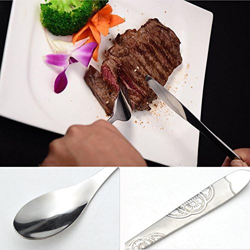 6 PCS Flatware Sets Knifes, Forks, Spoons, 2 Pack Lightweight Stainless Steel Tableware Dinnerware with Carrying Case Perfect for Traveling Camping Picnic Working Hiking Home.