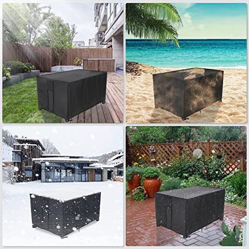 Pomer Fire Pit Cover, Rectangular 42Inch Firepit Cover For Outdoor Fireplace Waterproof Propane Fire Table Cover - 42X24X24Inch #TOP5