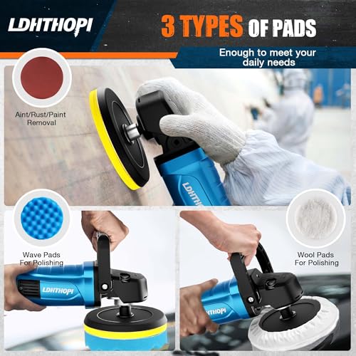 LDHTHOPI 1800W Rotary Buffer Polisher