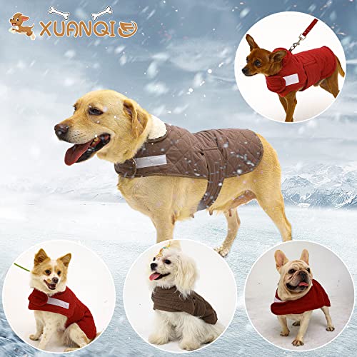 Winter Dog Coats, Warm Comfortable Windproof Dog Vest, Breathable Dog Jacket, Cozy Padded Sherpa Dog Clothes For Small Dogs With A Adjustable Belt (Xx-Small, Brown) #TOP2