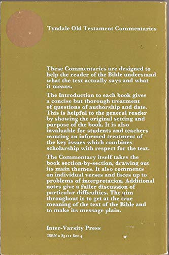 TOTC: Ezekiel (Tyndale Commentaries Series) 0851118224 Book Cover